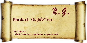Maskal Gajána névjegykártya